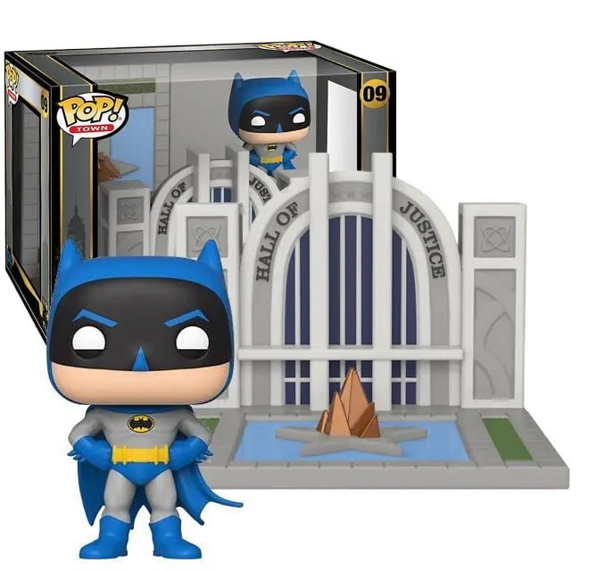 FUNKO POP DC BATMAN WITH THE HALL OF JUSTICE : FIGURA BATMAN Y SALÓN DE LA  JUSTICIA 09 – CFTOYSHOP