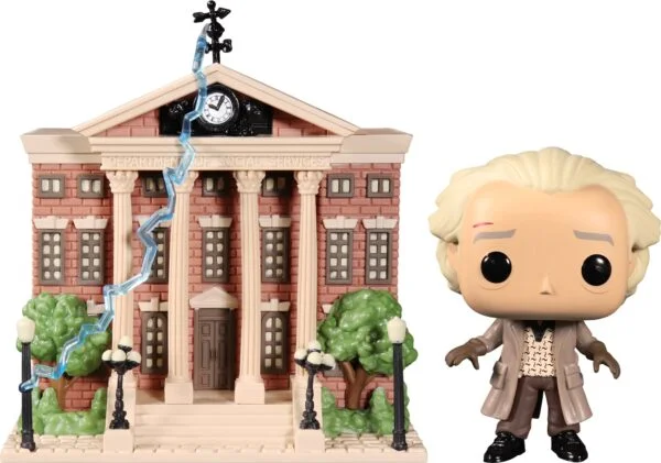 FUNKO POP BACK TO THE FUTURE DOC WITH CLOCK TOWER  : FIGURA VOLVER AL FUTURO DOC CON LA TORRE DEL RELOJ 15 - Image 2