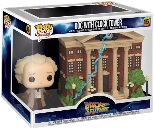 FUNKO POP BACK TO THE FUTURE DOC WITH CLOCK TOWER  : FIGURA VOLVER AL FUTURO DOC CON LA TORRE DEL RELOJ 15 - Image 4