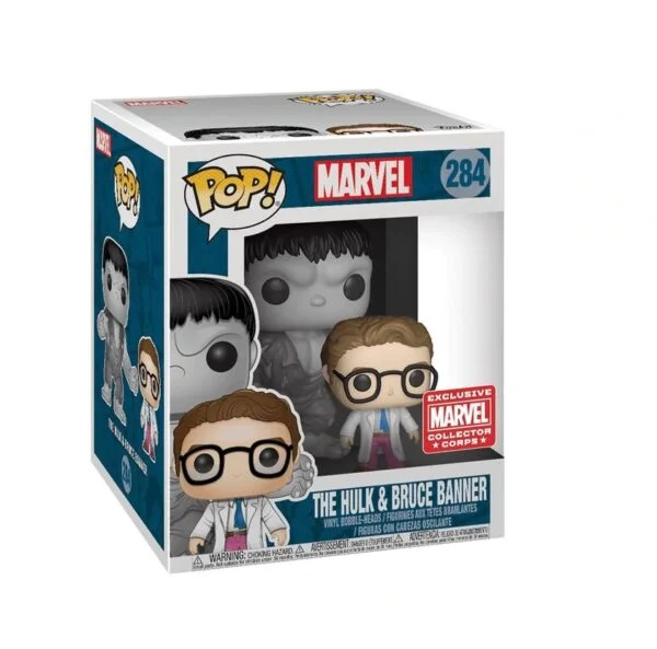 FUNKO POP MARVEL THE HULK & BRUCE BANNER EXCLUSIVE: FIGURA HULK Y BRUCE BANNER 284 - Image 3