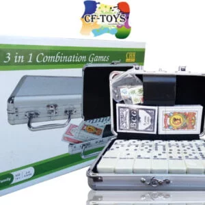 JUEGO DE MESA CASINO SET DE MULTIJUEGOS  DOMINO BARAJAS POKER ESPAÑOLA 5 DADOS EN PORTAFOLIO