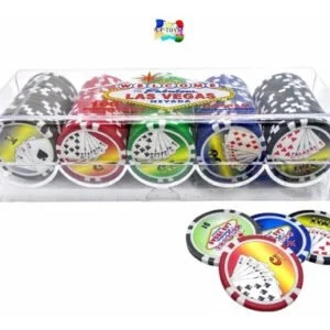 JUEGO DE MESA CASINO FICHERO CON DENOMINACIÓN Y ESTAMPADO