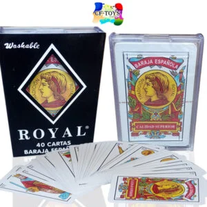JUEGO DE MESA CASINO BARAJA ESPAÑOLA PLASTIFICADA ROYAL WASHABLE LAVABLE