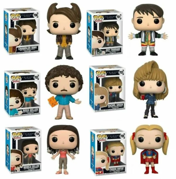 FUNKO POP FRIENDS SET COMPLETO : FIGURA SET  RACHEL, MONICA, PHOEBE, ROSS, CHANDLER, JOEY - Image 2