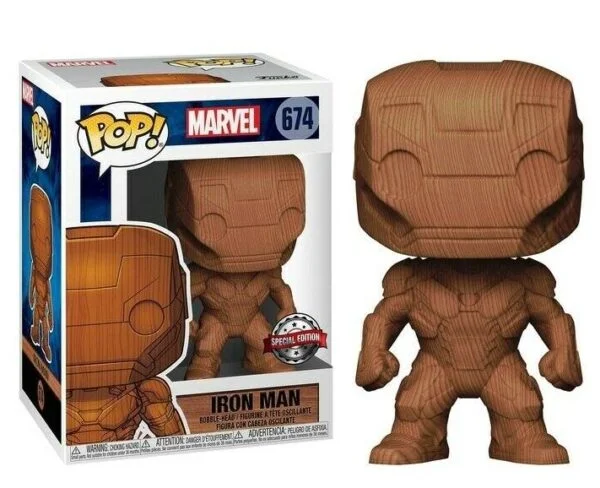 FUNKO POP MARVEL: FIGURA IRON MAN: WOOD DECO MADERA SPECIAL EDITION: IRON MAN 674