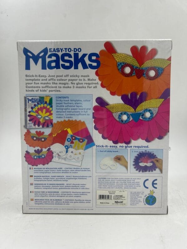 KIT DIDACTICO: JUEGO TOYSMITH 4M: FABRICA TU MASCARA 3PZAS: Mascara De Arlequin Carnaval DIY - Image 4
