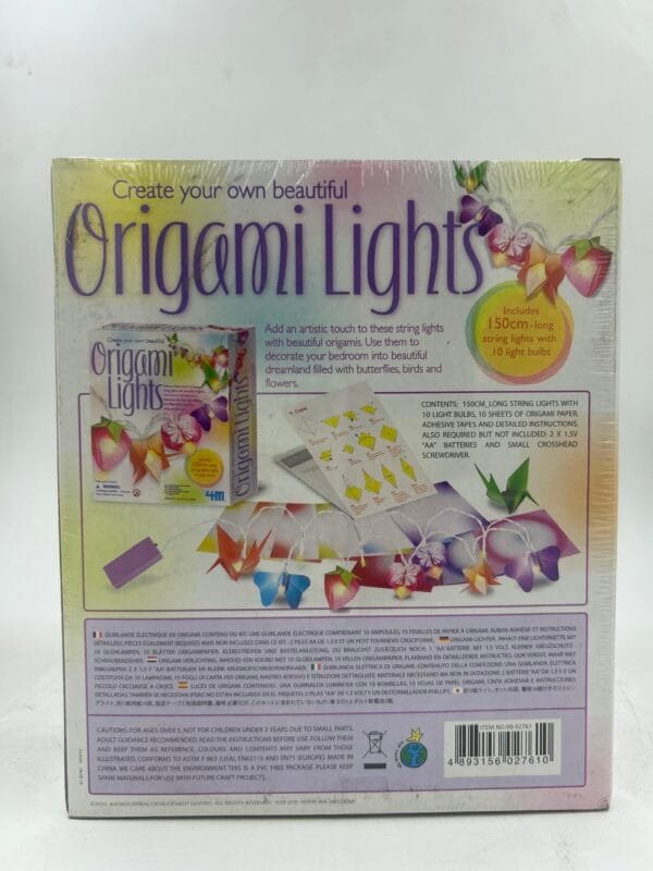 JUEGO DIDACTICO: TOYSMITH 4M: FABRICA TU SERIE DE LUCES CON ORIGAMI: LUMINARIA FLORES PAJAROS MARIPOSAS FRUTAS DIY - Image 4